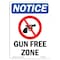 Signmission Safety Sign, OSHA Notice, 10" Height, Gun Free Zone Sign With Symbol, Portrait OS-NS-D-710-V-13178 - alternate 1